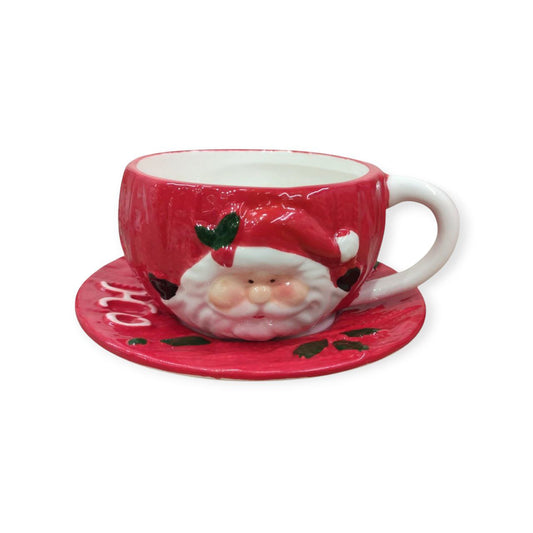 Santa's cup is red