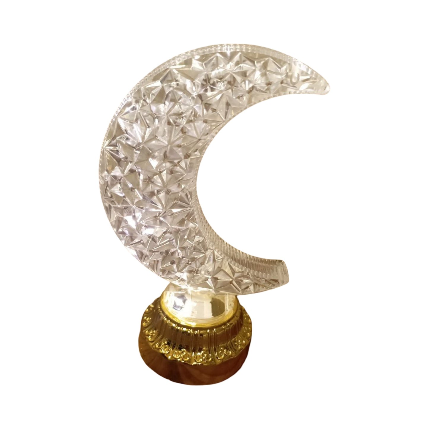Acrylic crescent with light