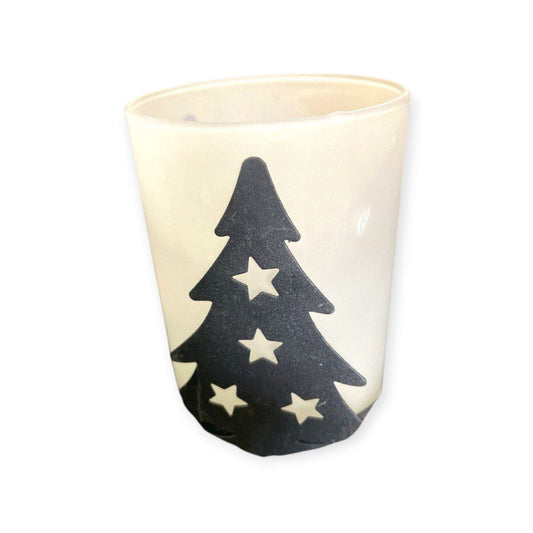 Candle glass metal box 3 pieces