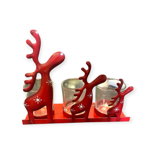 Christmas Reindeer Candle Holders