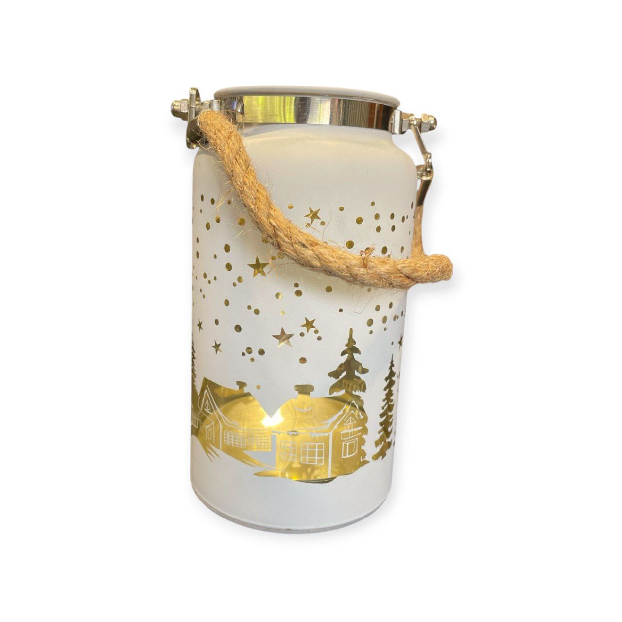 CHRISTMAS LIGHT GLASS CUP ORNAMENT