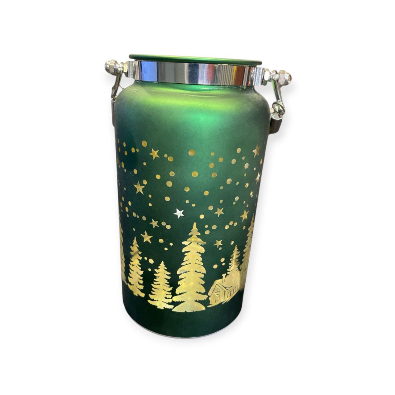 CHRISTMAS LIGHT GLASS CUP ORNAMENT