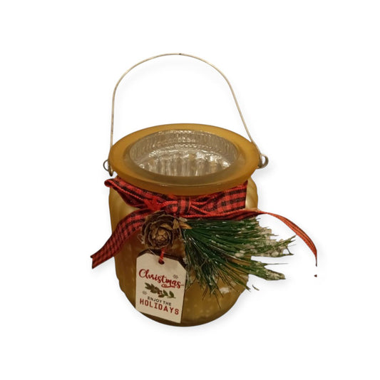 Christmas Glass Candle Holder