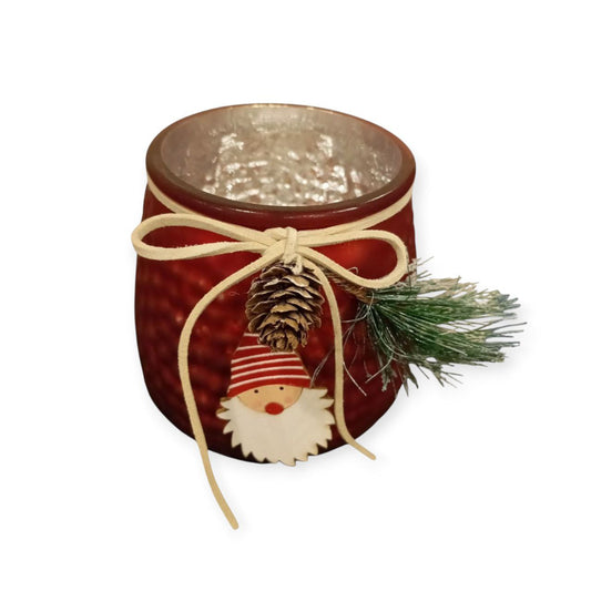 Conical glass candle holder