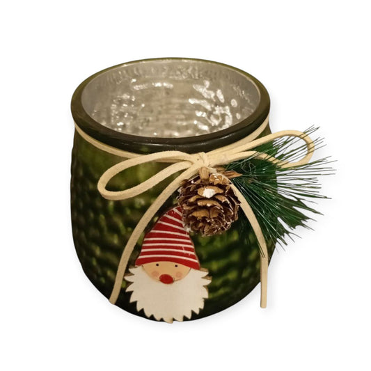 Conical glass candle holder