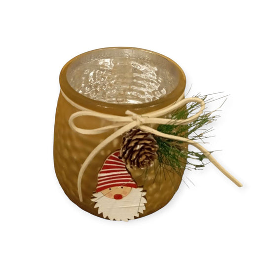 Conical glass candle holder