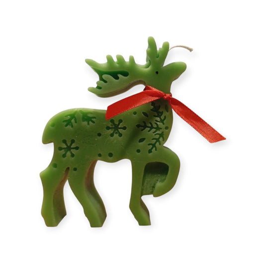 Large standing deer candle