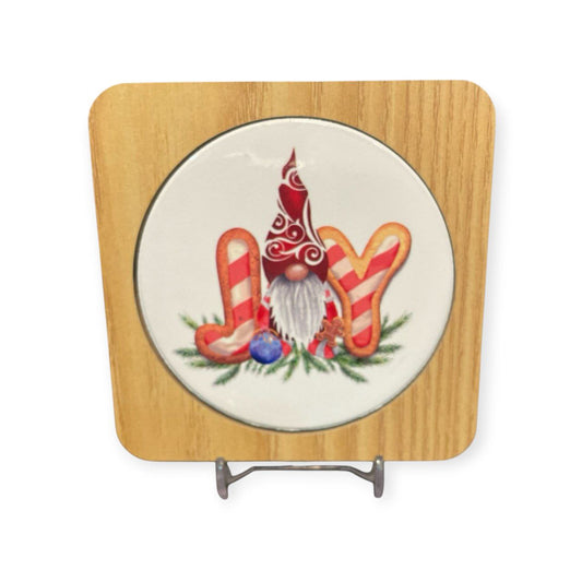 "Joy" Wood Coaster
