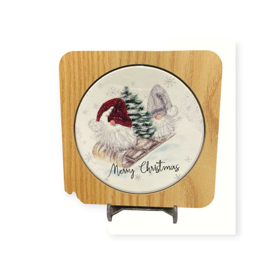 "Merry Christmas" Wood Coaster
