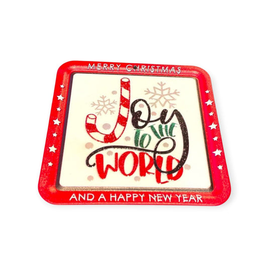 "joy to the world" metal coaster