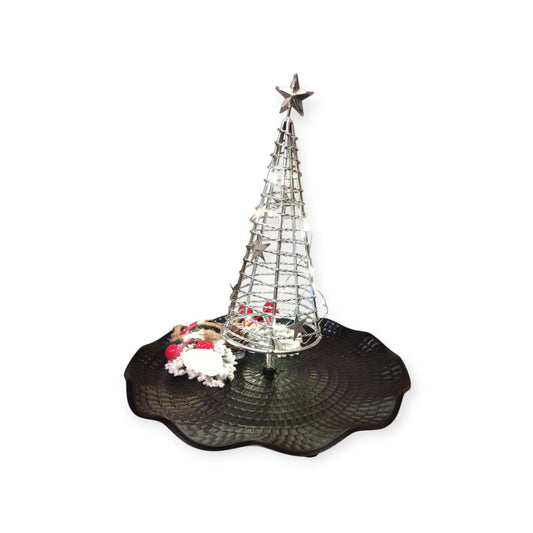 Black metal chocolate holder with LED