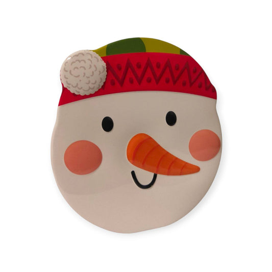 Snowman face metal box