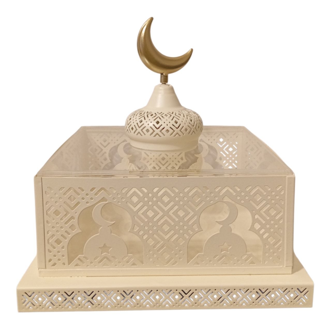 Acrylic cookie box in metal