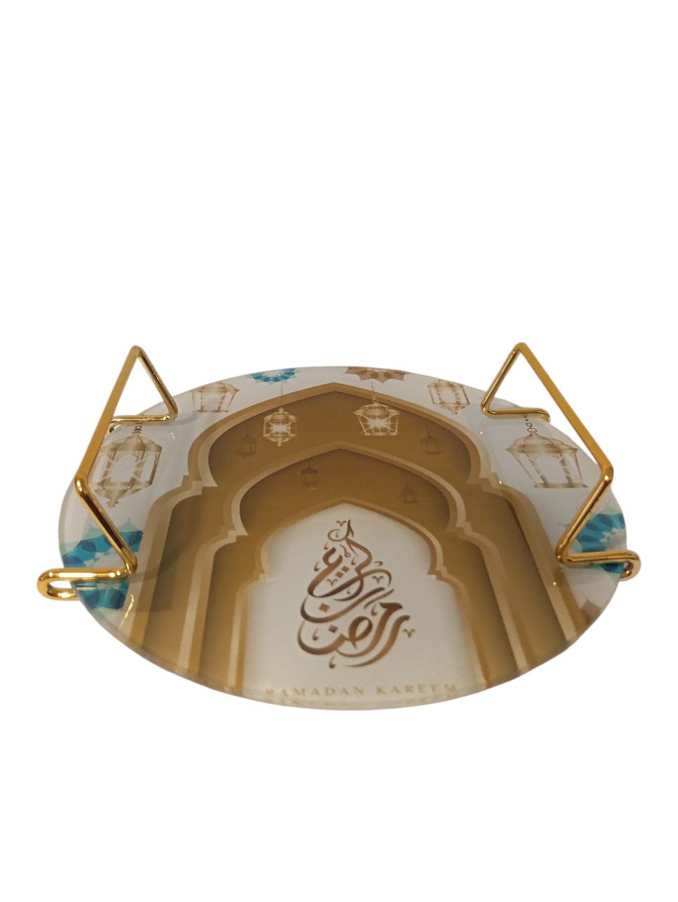Round glass Ramadan tray
