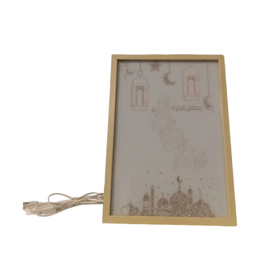 Illuminated glass frame