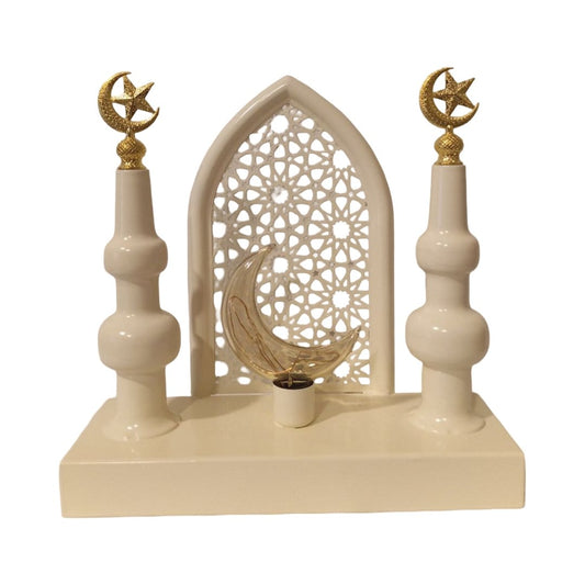 Creamy Crescent Lamp