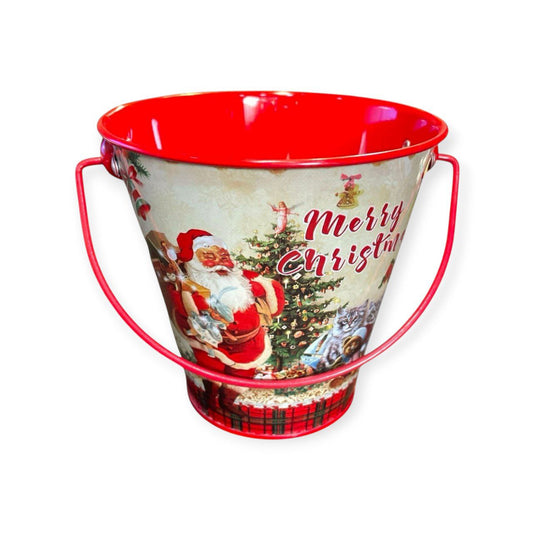 Christmas Metal Bucket