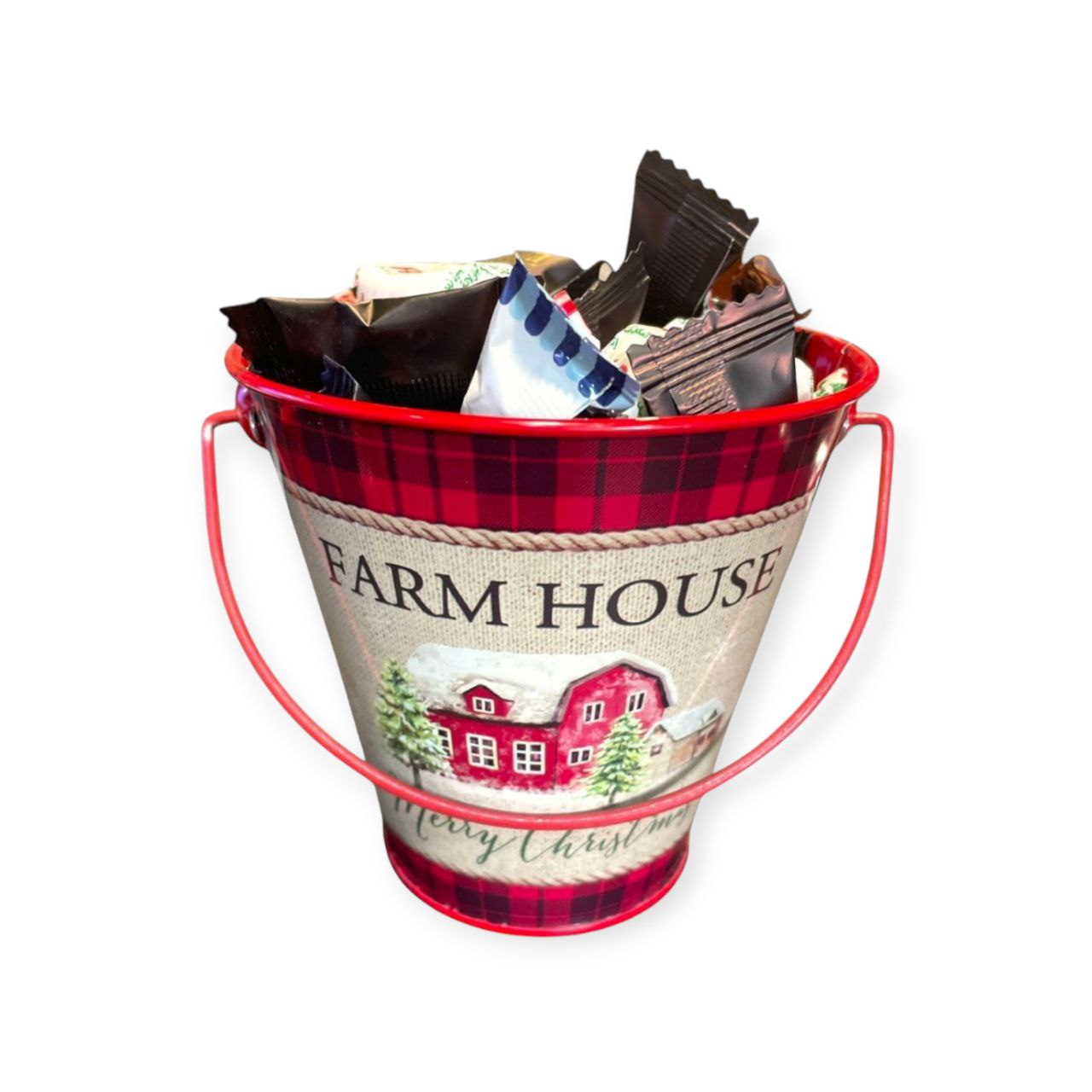Christmas Metal Bucket