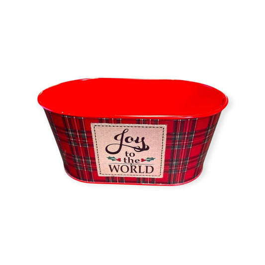 Large Christmas metal bucket