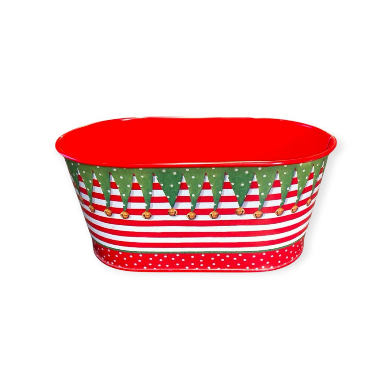 Large Christmas metal bucket