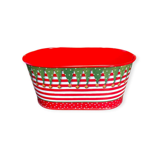 Large Christmas metal bucket