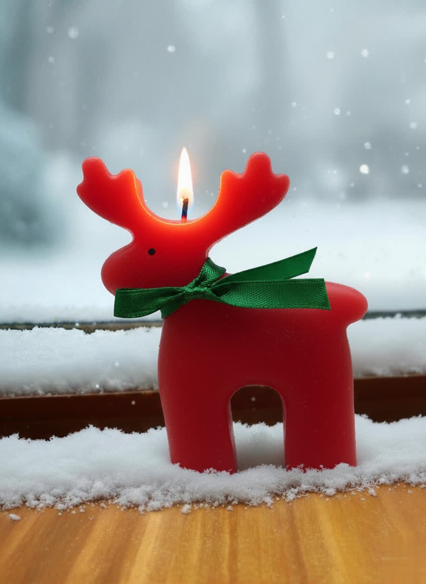Standing deer candle