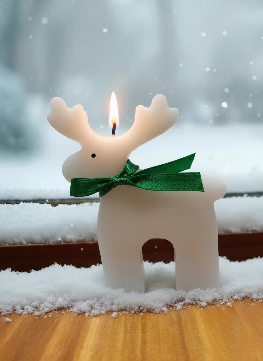 Standing deer candle