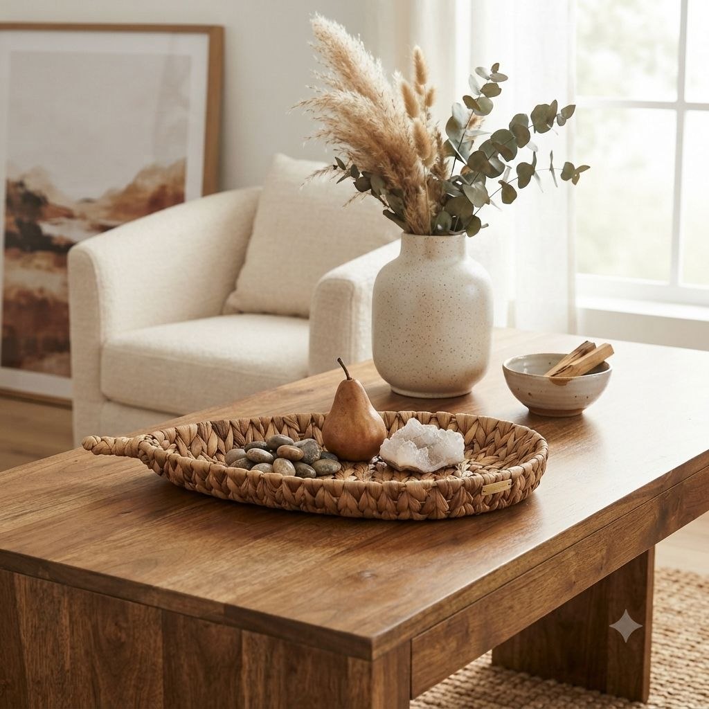 Guava basket, braided wicker