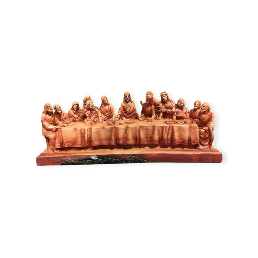 Last Supper Statue Wood Color