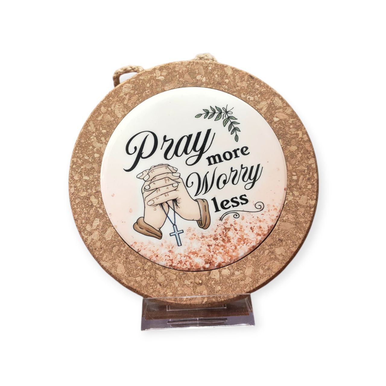 Circular ceramic foam frame with verses