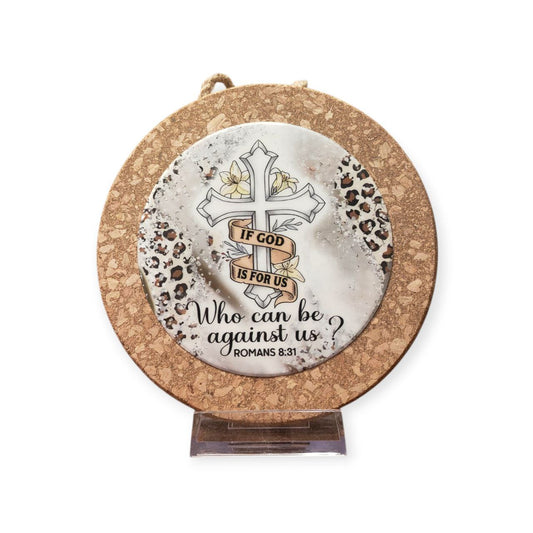 Circular ceramic foam frame with verses