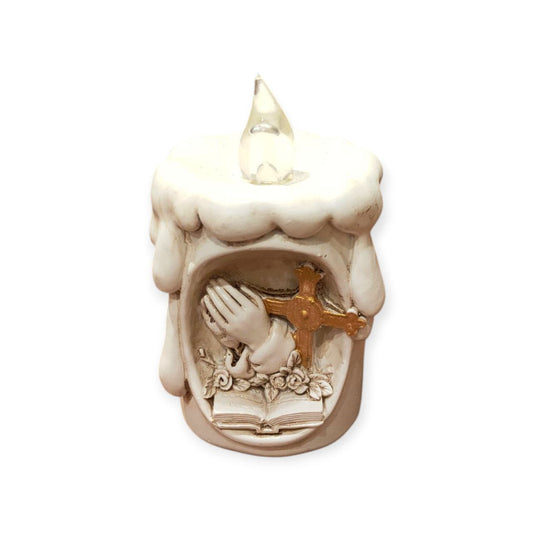 hollow lit candle