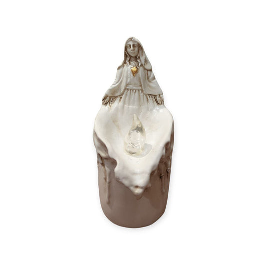 The candle of the Virgin Mary apparition is lit