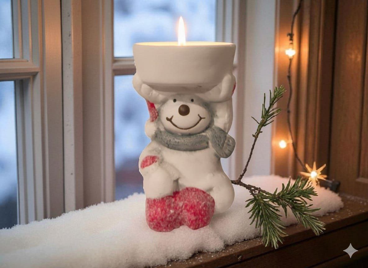 sitting Teddy bear candle