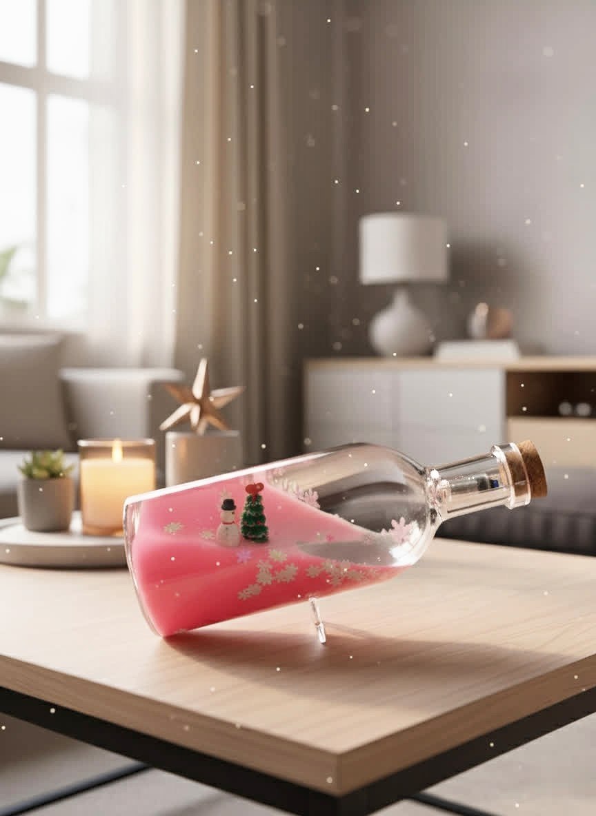 Christmas water bottle with light