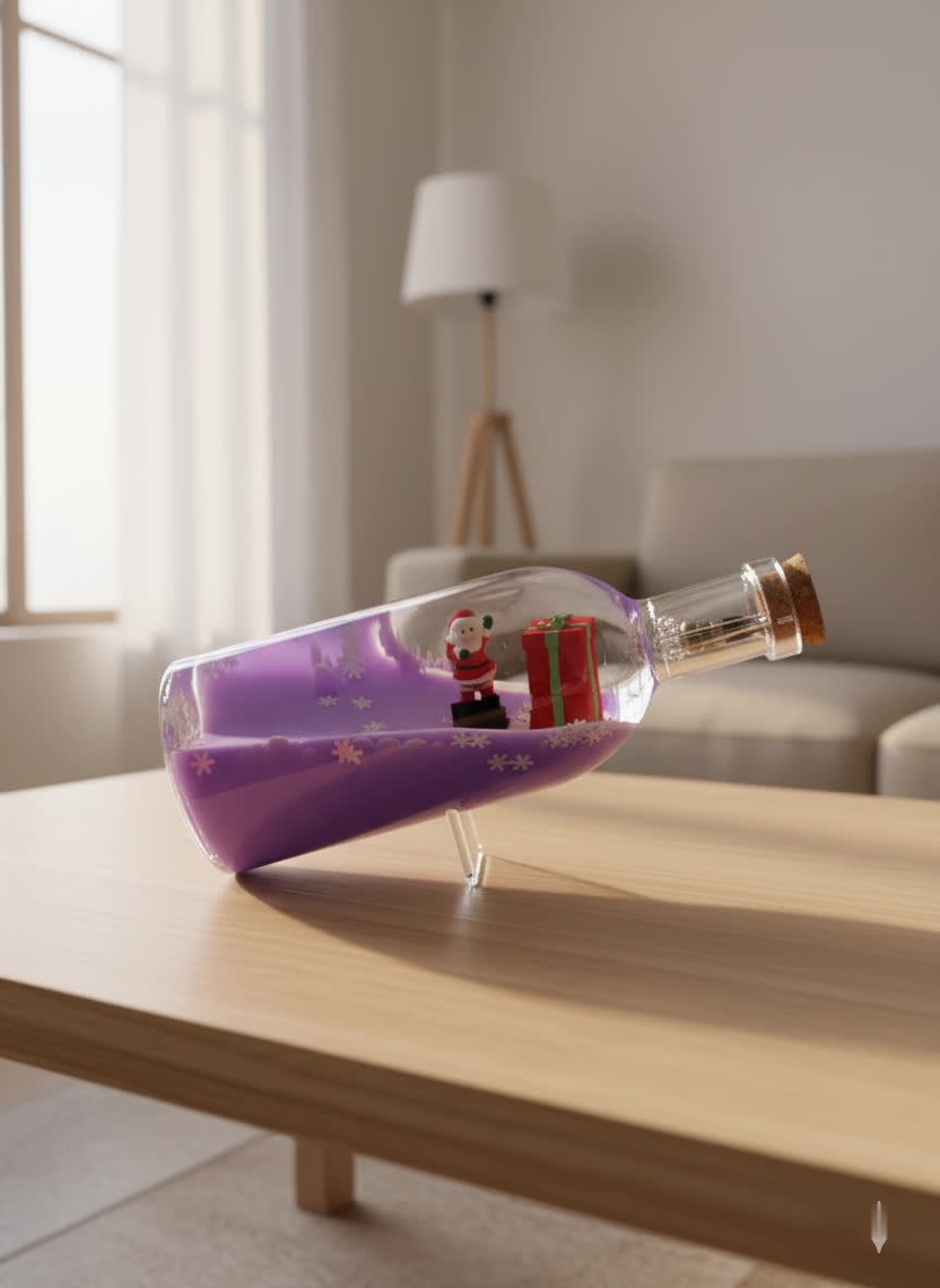 Christmas water bottle with light