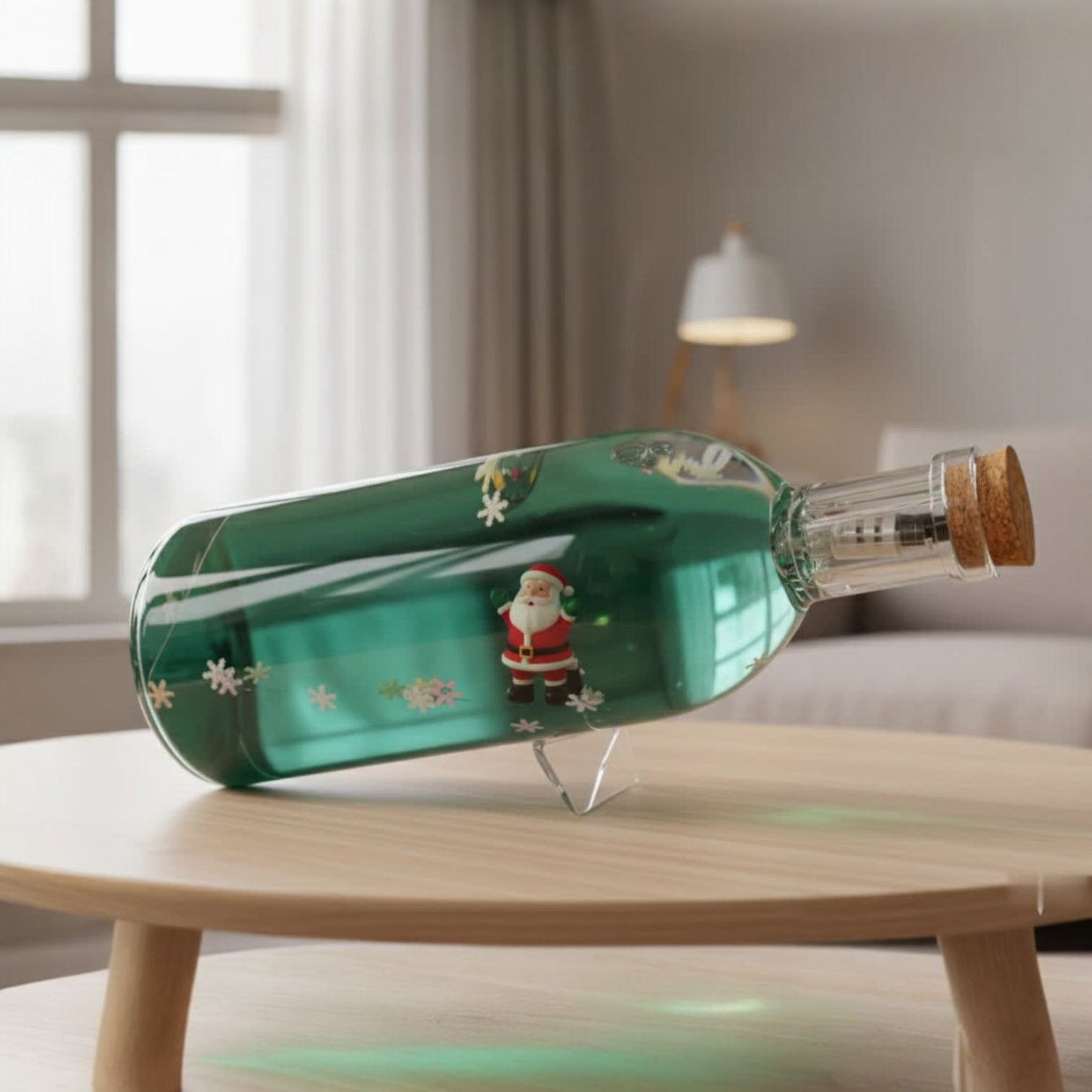 Christmas water bottle with light