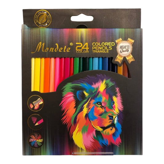 MONDETE 24-Color Wooden Pencils
