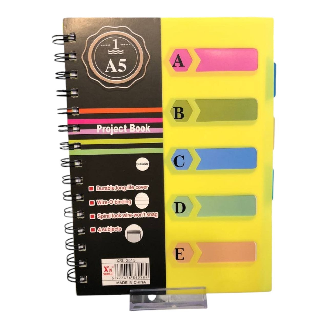 Yellow spiral notebook