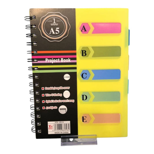 Yellow spiral notebook