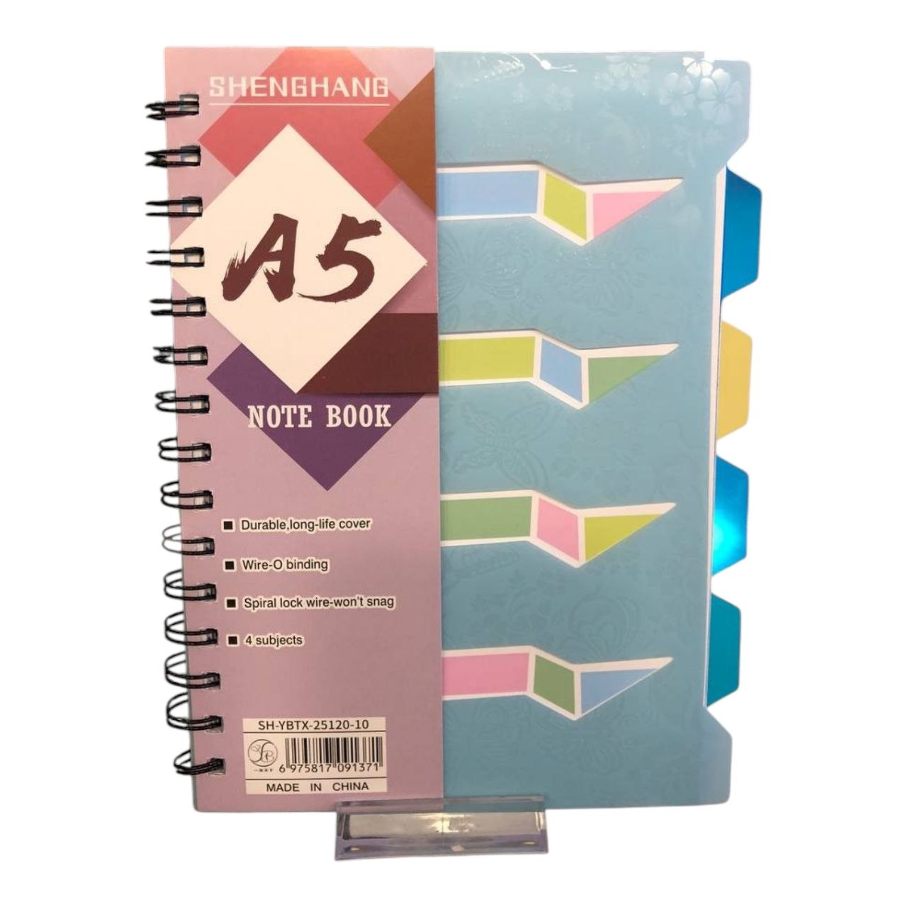 Blue spiral notebook