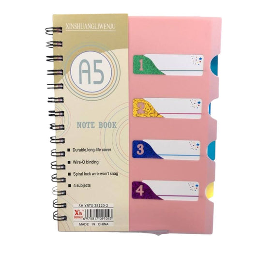 Pink spiral notebook