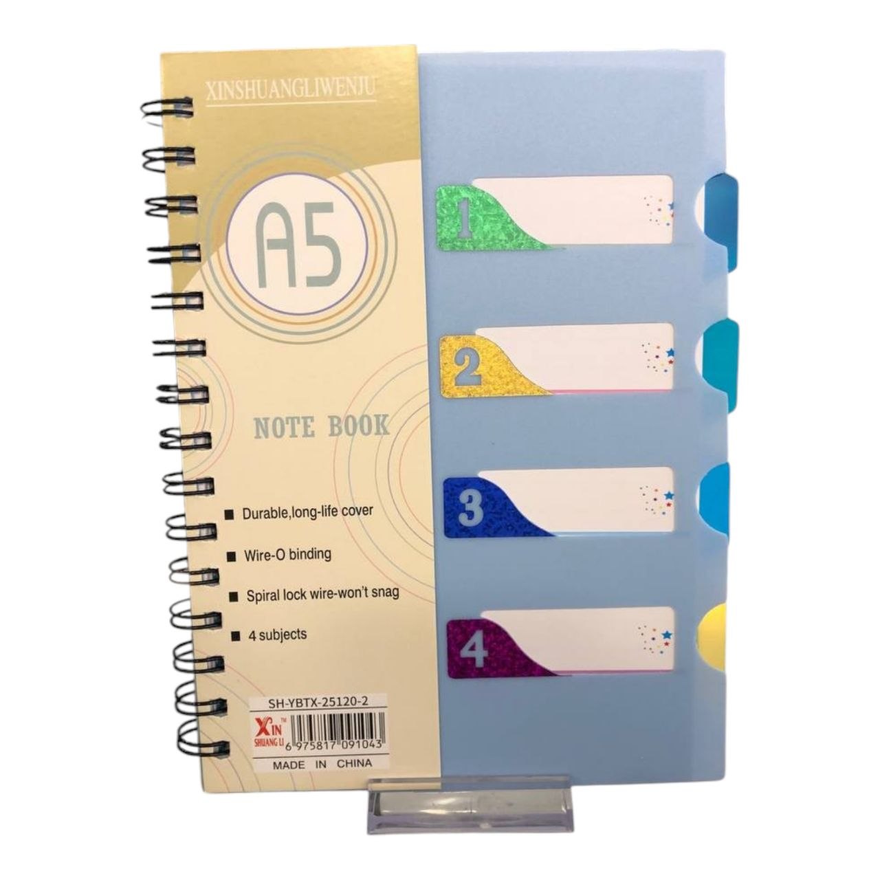 Light blue spiral notebook