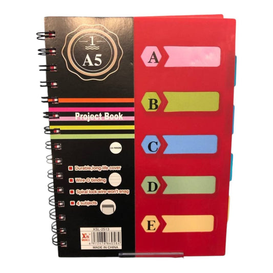 Red spiral notebook
