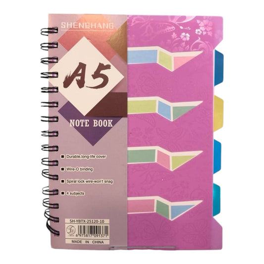 Pink spiral notebook