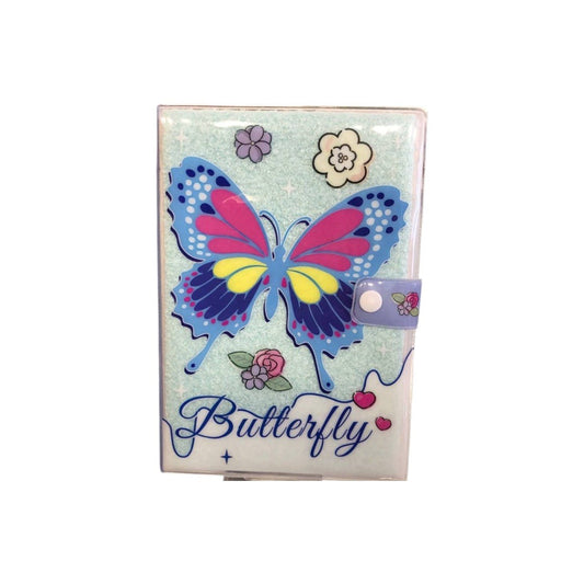 "Butterflies" Snap-Closure Furry Notebook