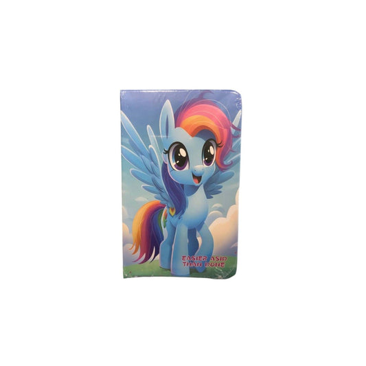 A6 Unicorn Notebook with Light Blue Strap