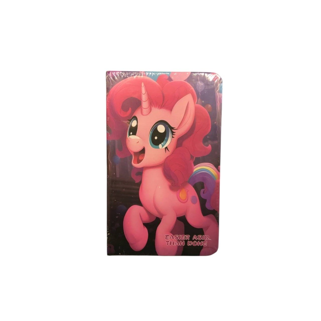 A6 Unicorn Notebook with Pink Strap