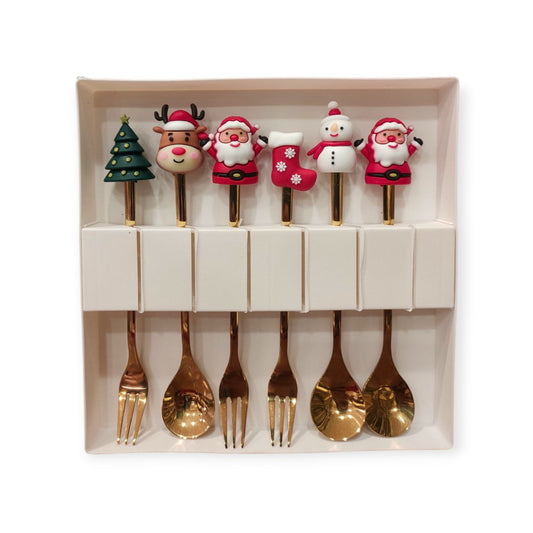 Santa spoon and fork set