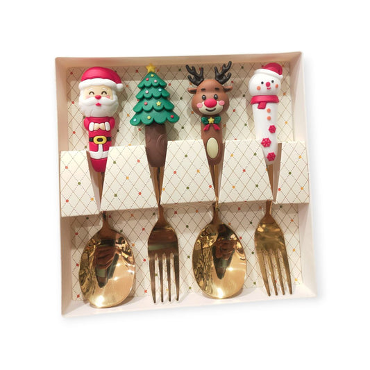 Santa spoon and fork set